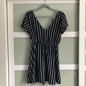 NWOT Light, Navy Striped Dress